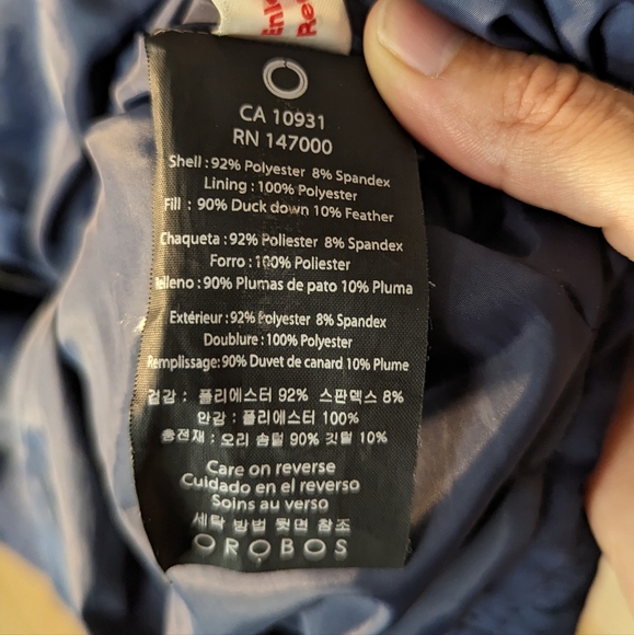 Navy Blue Downfill Parka Jacket - Picture 3 of 4